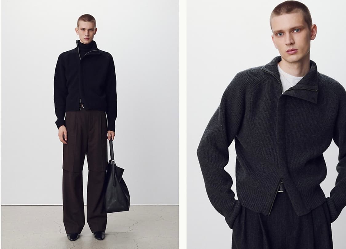 토니웩 니트집업 차콜 L(Wool Diagonal Zippered) 상품이미지5