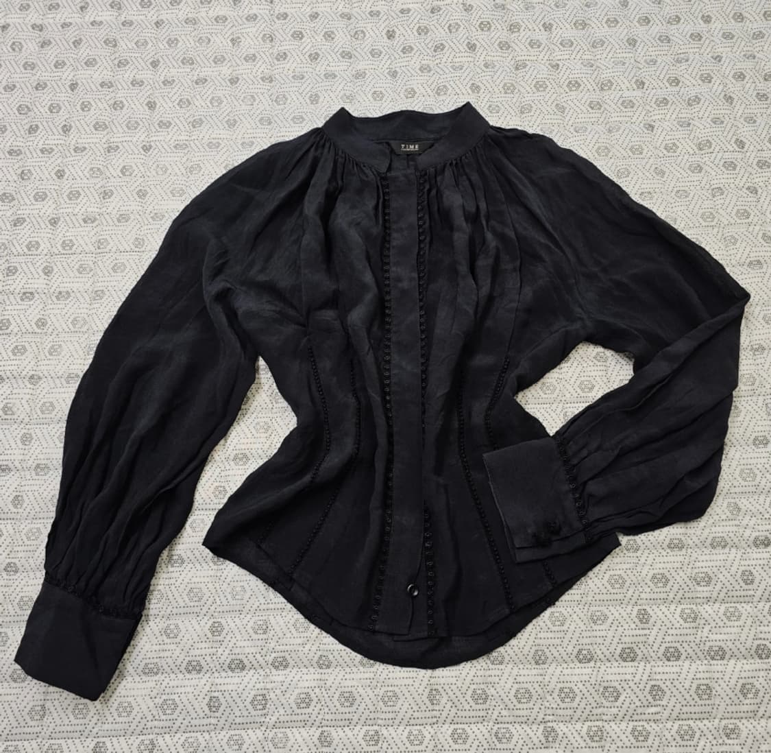 TIME 타임 블랙 블라우스 ~66 상품이미지1