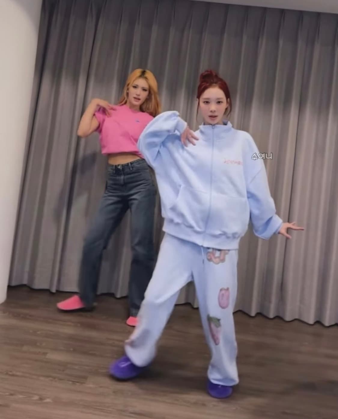 라세레모니 트레이닝 셋업 세트 블루(윈터 착용) 상품이미지2