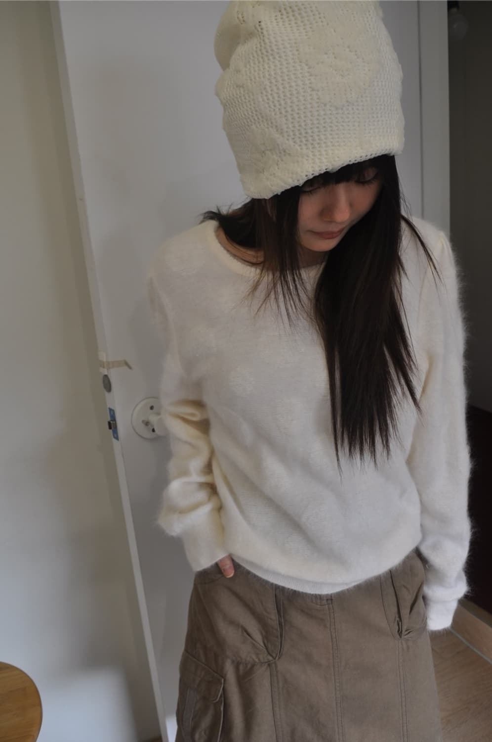 도트 헤어리 니트 상품이미지4