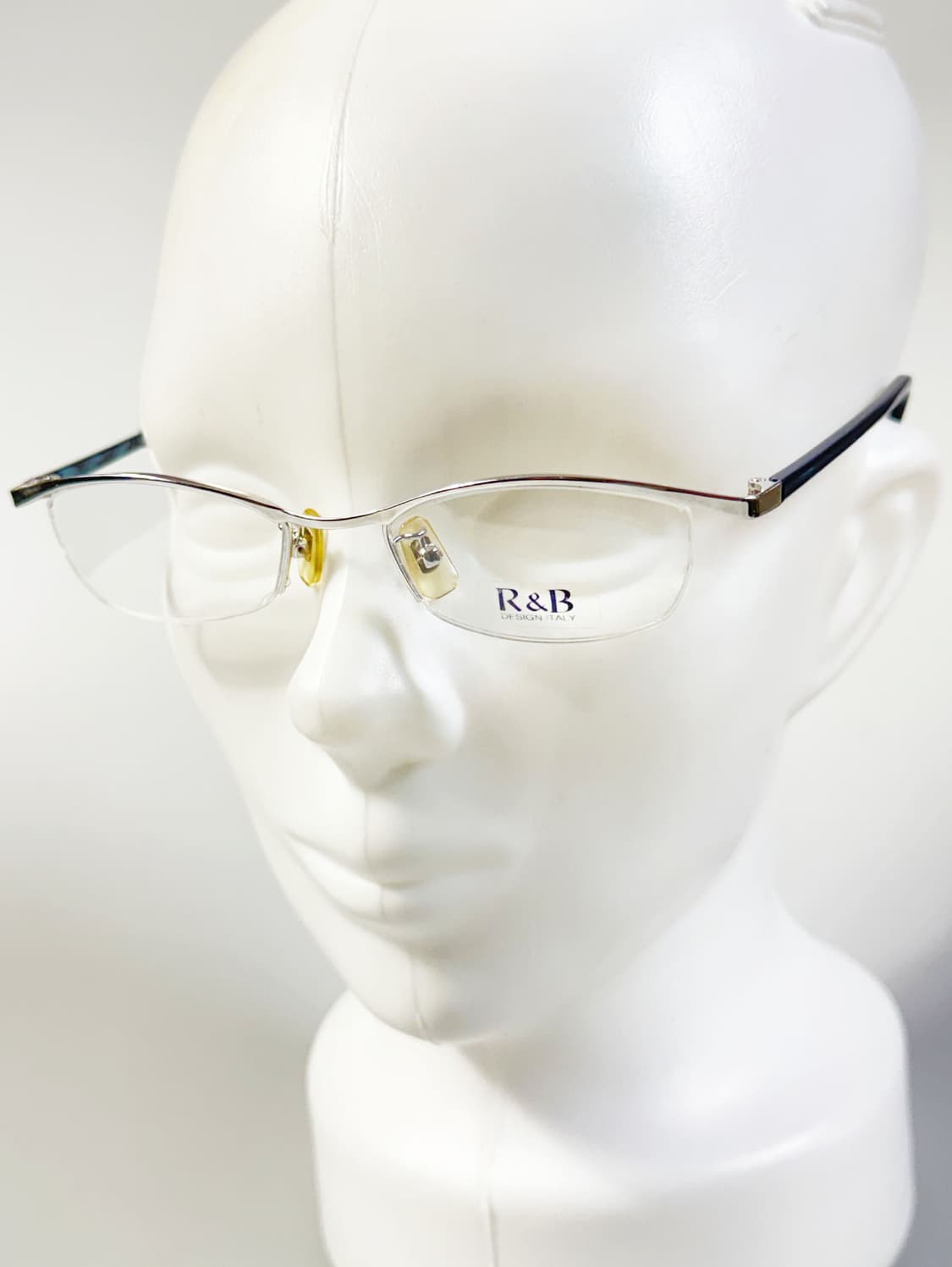 R&B EYEWEAR 실버 반무테 스퀘어 메탈 빈티지 안경 상품이미지8