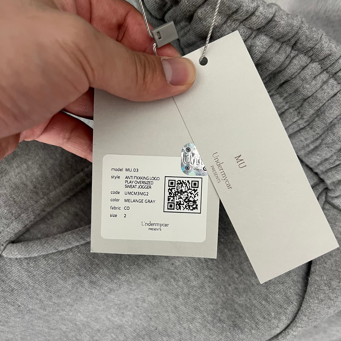 언더마이카 무.03 안티 FXXKing 로고 플레이 오버사이즈 스웻 조거 상품이미지7