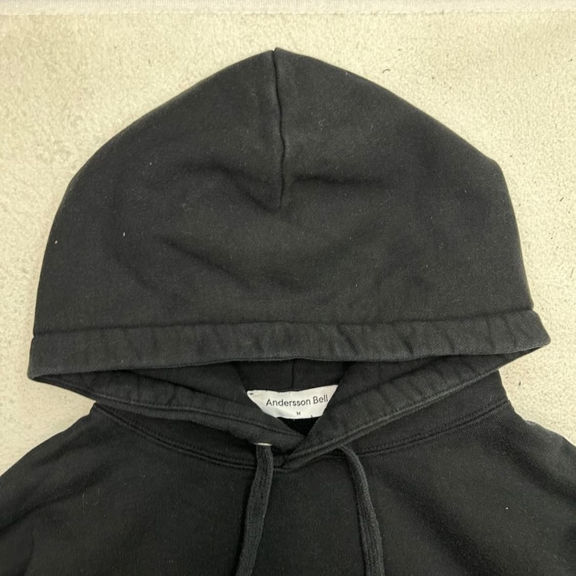 앤더슨벨 블랙 기모 후드티 M 상품이미지4