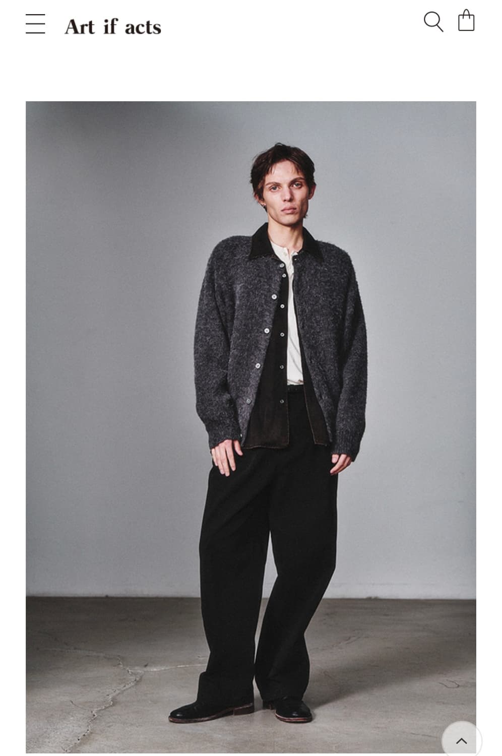 [새상품급] 아트이프액츠 모헤어 가디건 차콜 L 상품이미지2