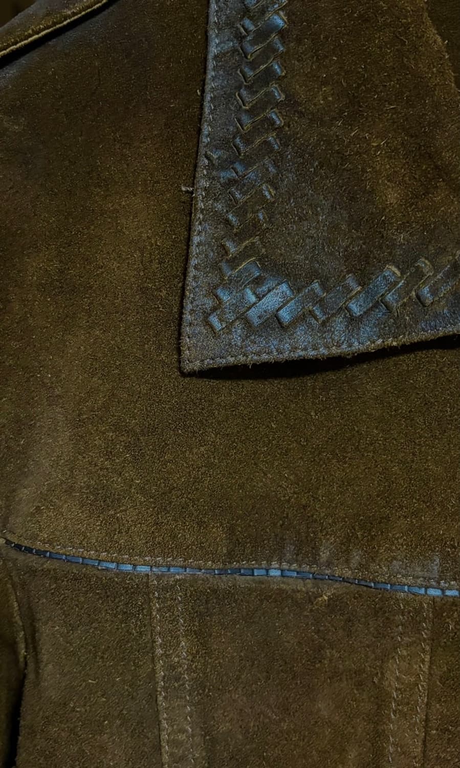 골든구스 브라운 오일워싱 스웨이드 자켓S 상품이미지3