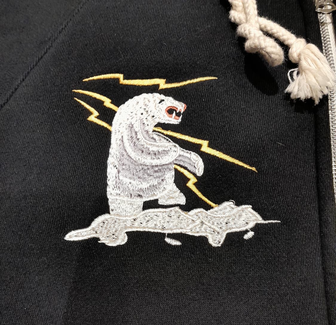 💥아웃스탠딩 ALASKA 집업 후드 블랙 (L) 상품이미지6