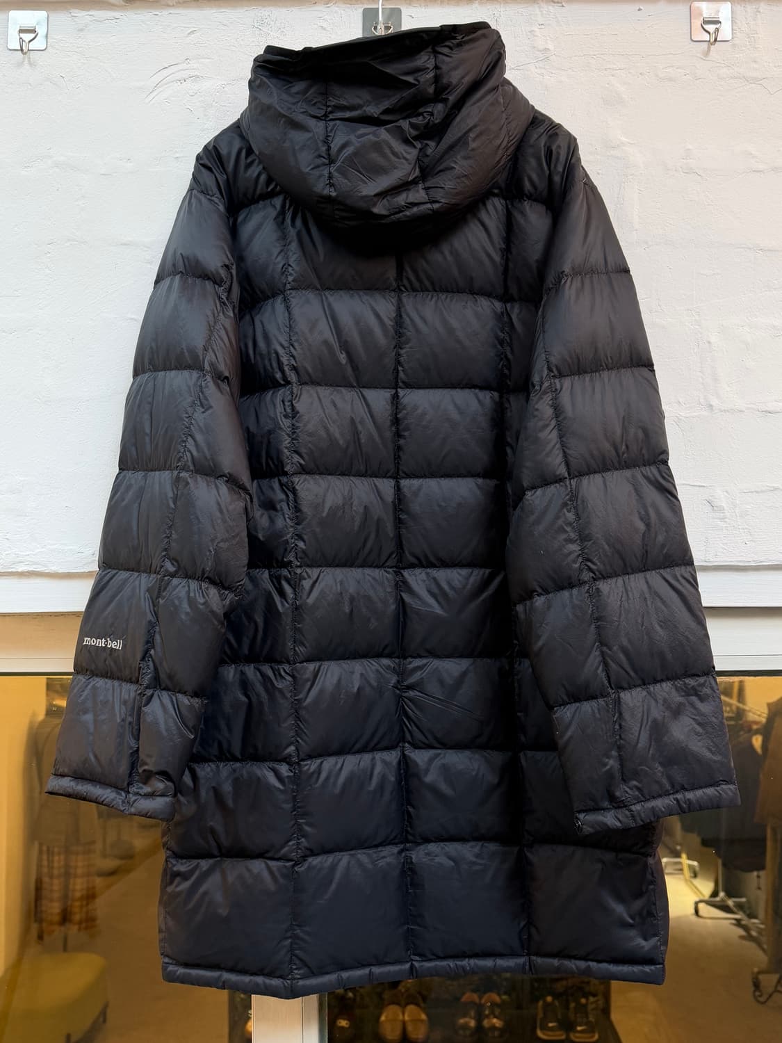 Mont-bell 몽벨 재팬 블랙 다운 후드 롱패딩 XL 상품이미지8