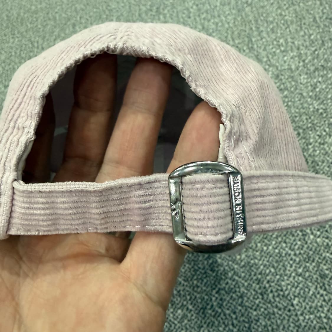 F 메종키츠네 핑크 폭스 코듀로이 볼캡 모자 상품이미지6