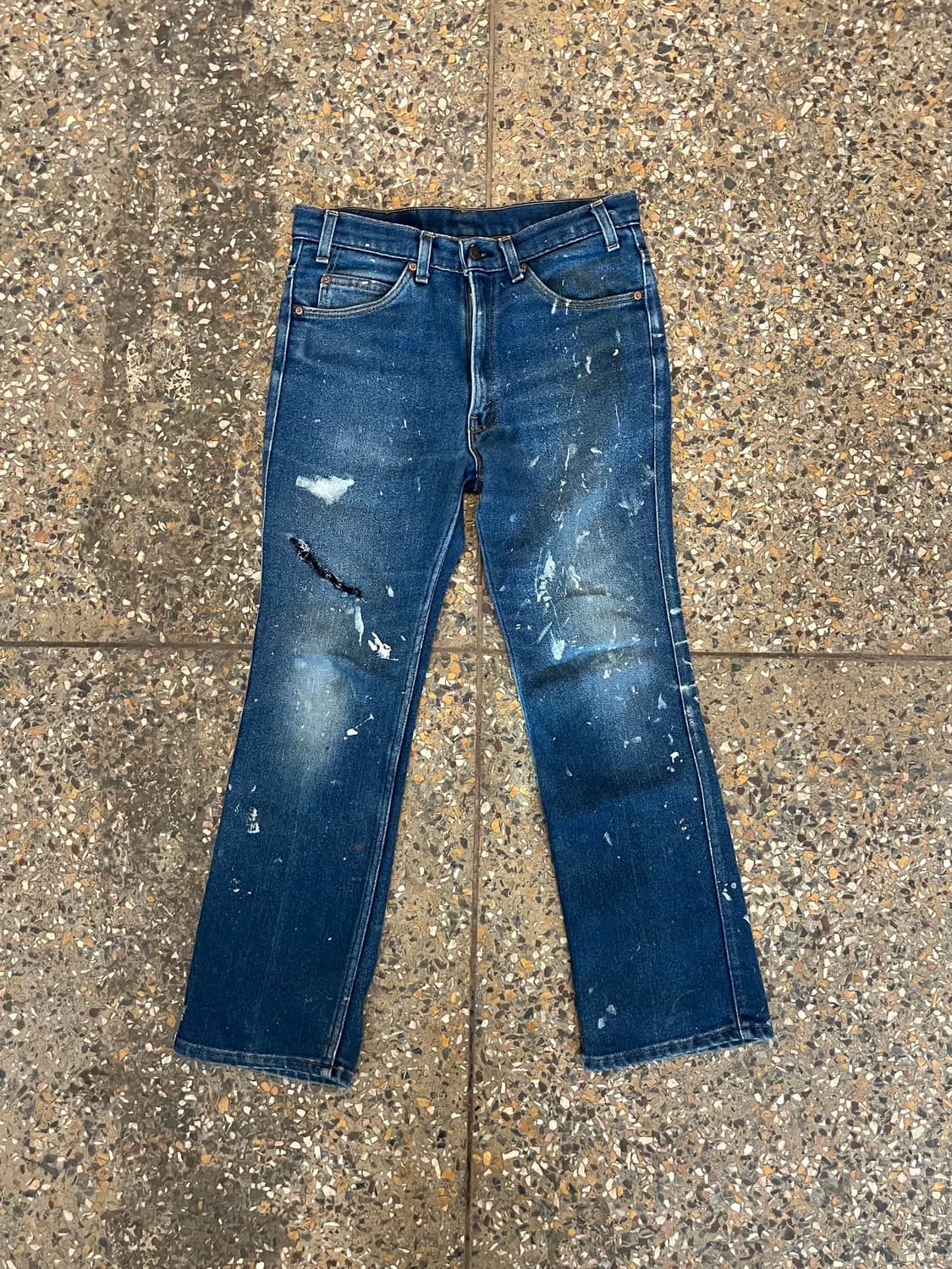 90s Usa Levi's 517 프린팅디스 데님팬츠 상품이미지1