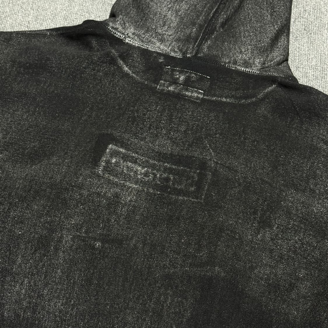 슈프림 x MM6 메종 마르지엘라 포일 박스로고 후드 스웨트셔츠 블랙 - 상품이미지5