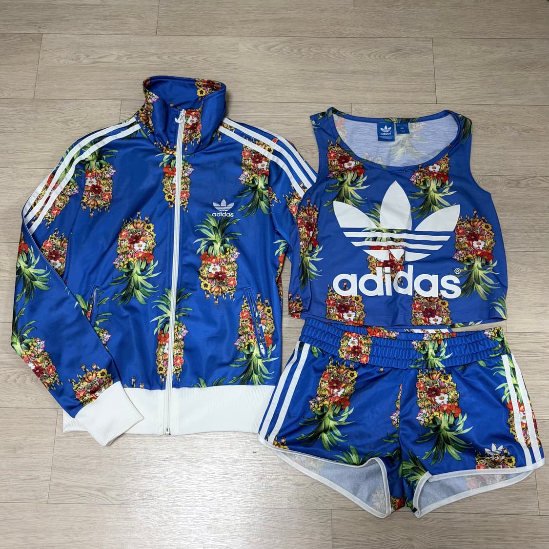 아디다스 FRUTAFLOR 파이어버드 트랙탑 파인애플 져지 세트 일괄 상품이미지1