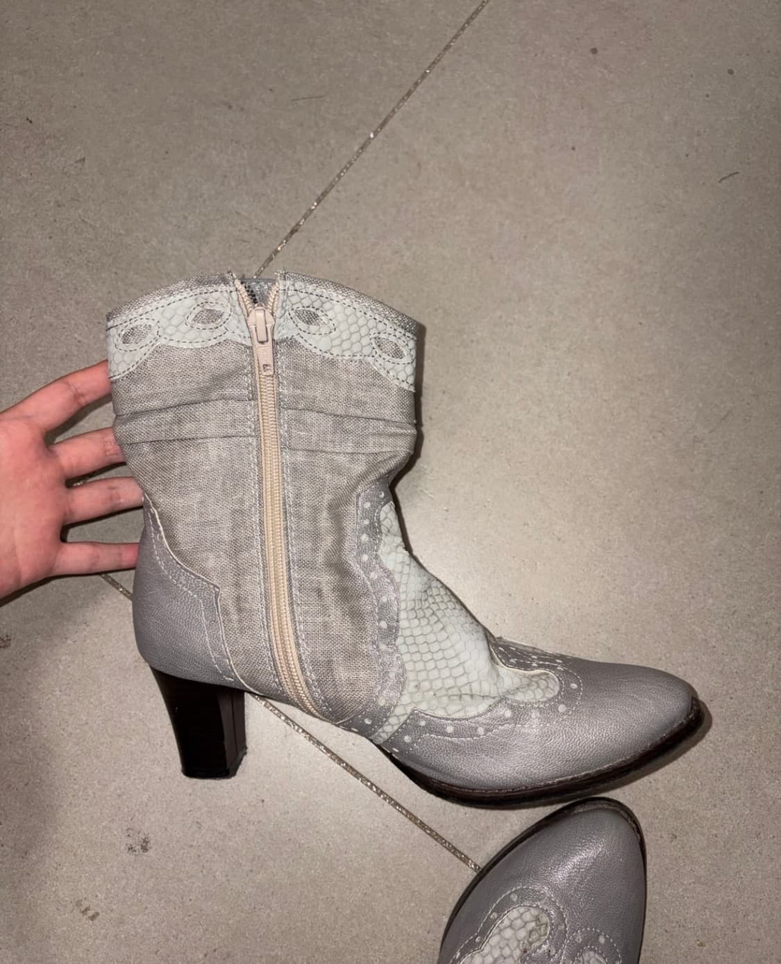 빈티지 실버 웨스턴 부츠  상품이미지4