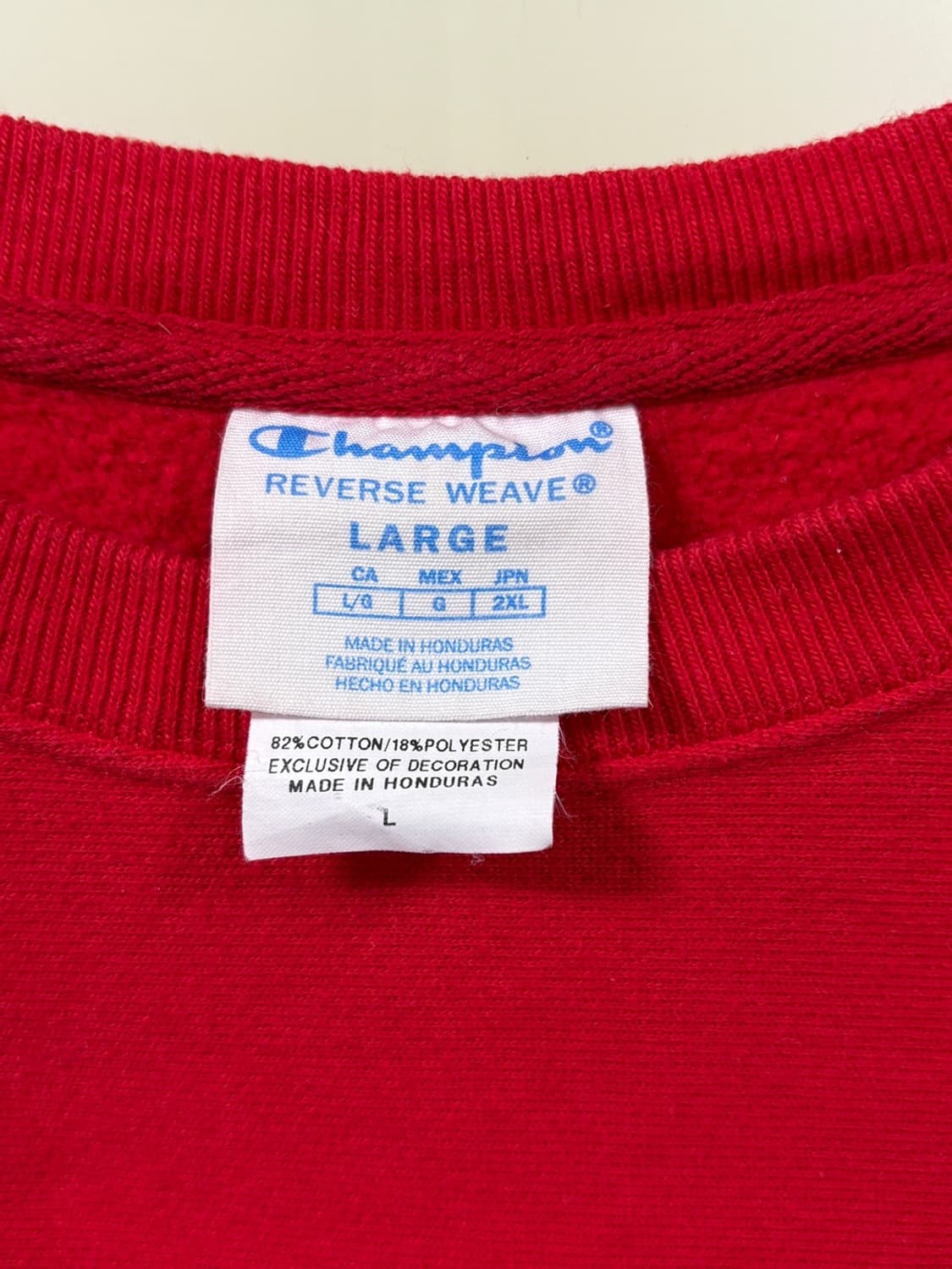 챔피온 빈티지 리버스위브 레드 스웻셔츠 상품이미지2