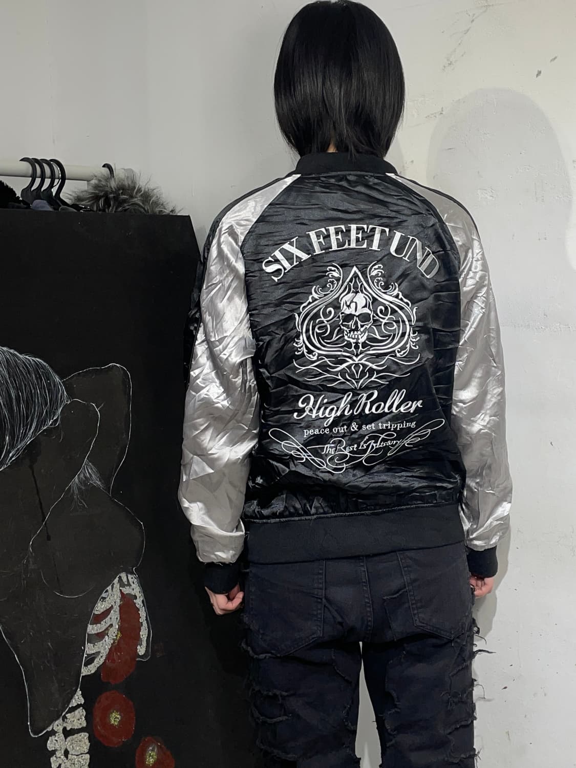 Jpn 일본 빈티지 Japan 해골 자수 스카잔 오버핏 스카쟌 M 상품이미지4