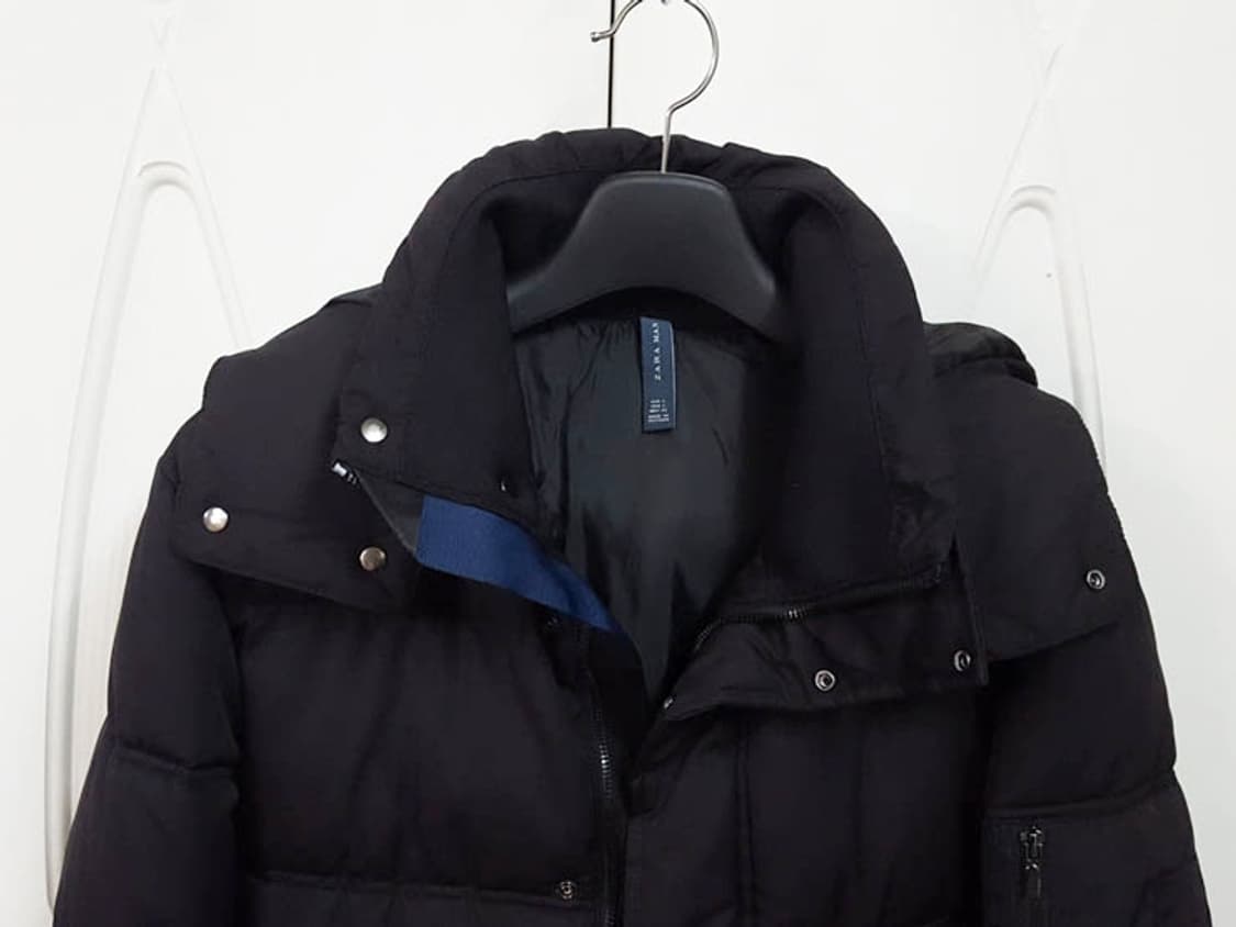 자라 남성 후드 패딩 자켓 블랙 100 상품이미지2