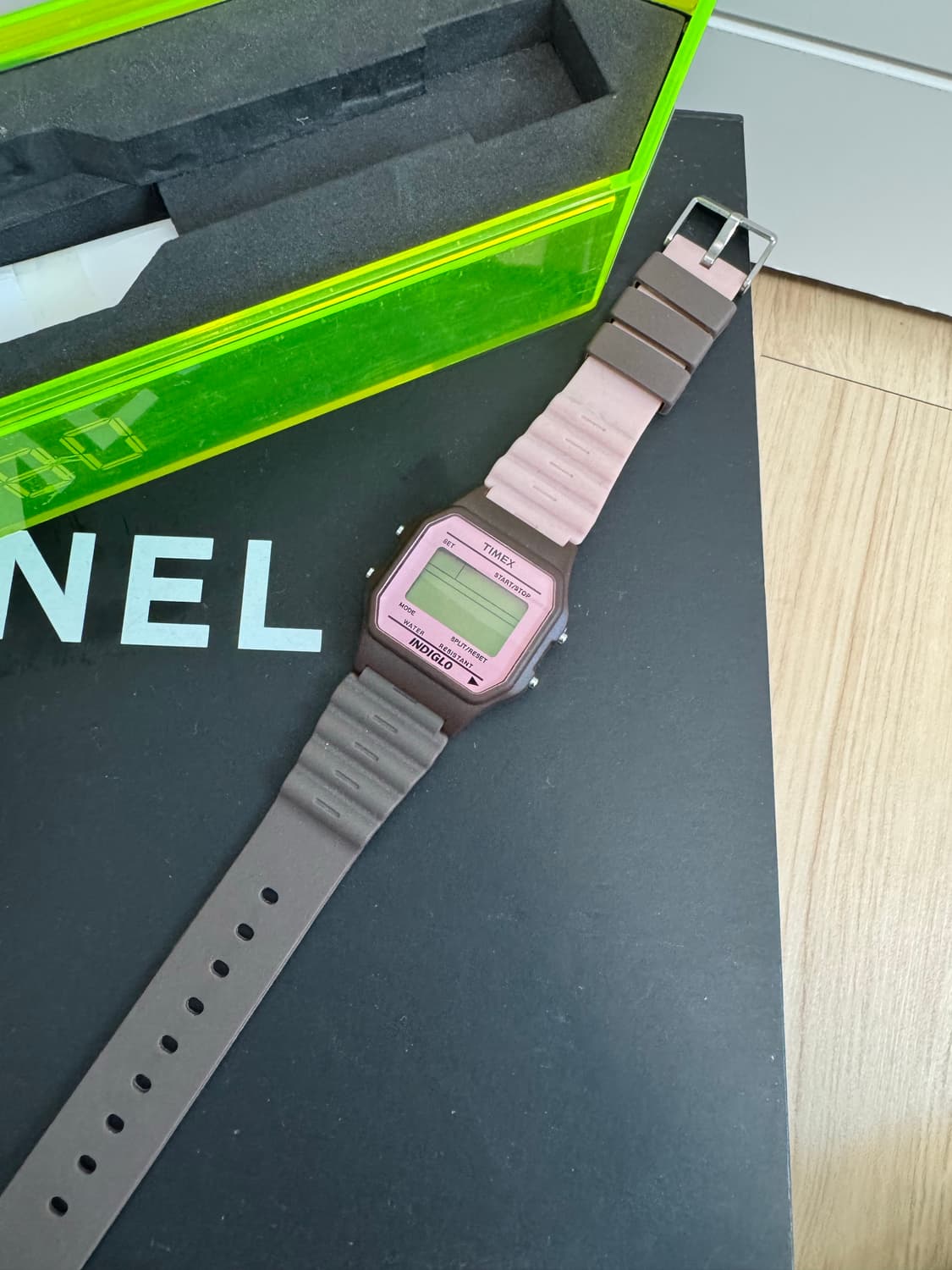 Timex80 indiglo 핑크브라운 빈티지 디지털시계 상품이미지6