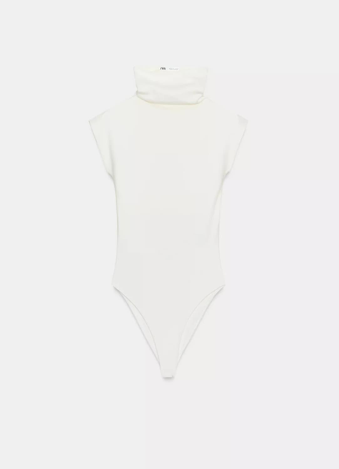 자라 면 하이넥 바디수트 캡소매 상품이미지6