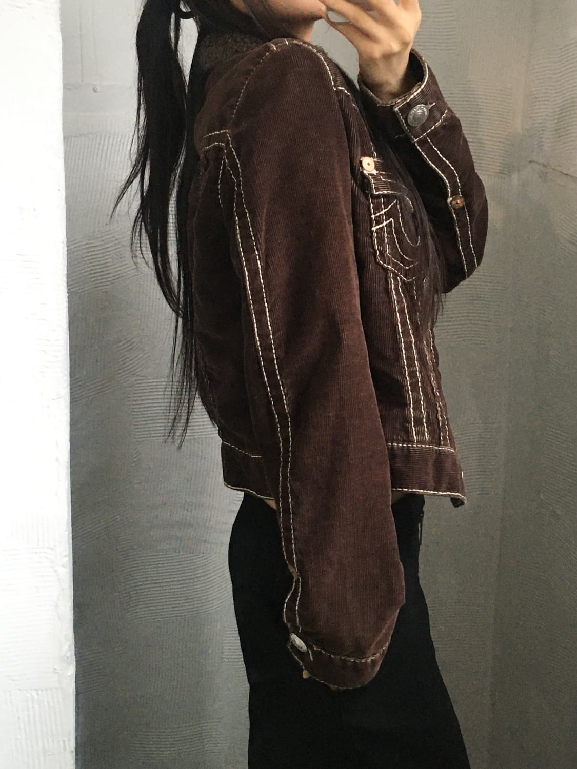 True Religion 트루릴리전 브라운컬러 코듀로이 웨스턴 자켓 상품이미지3