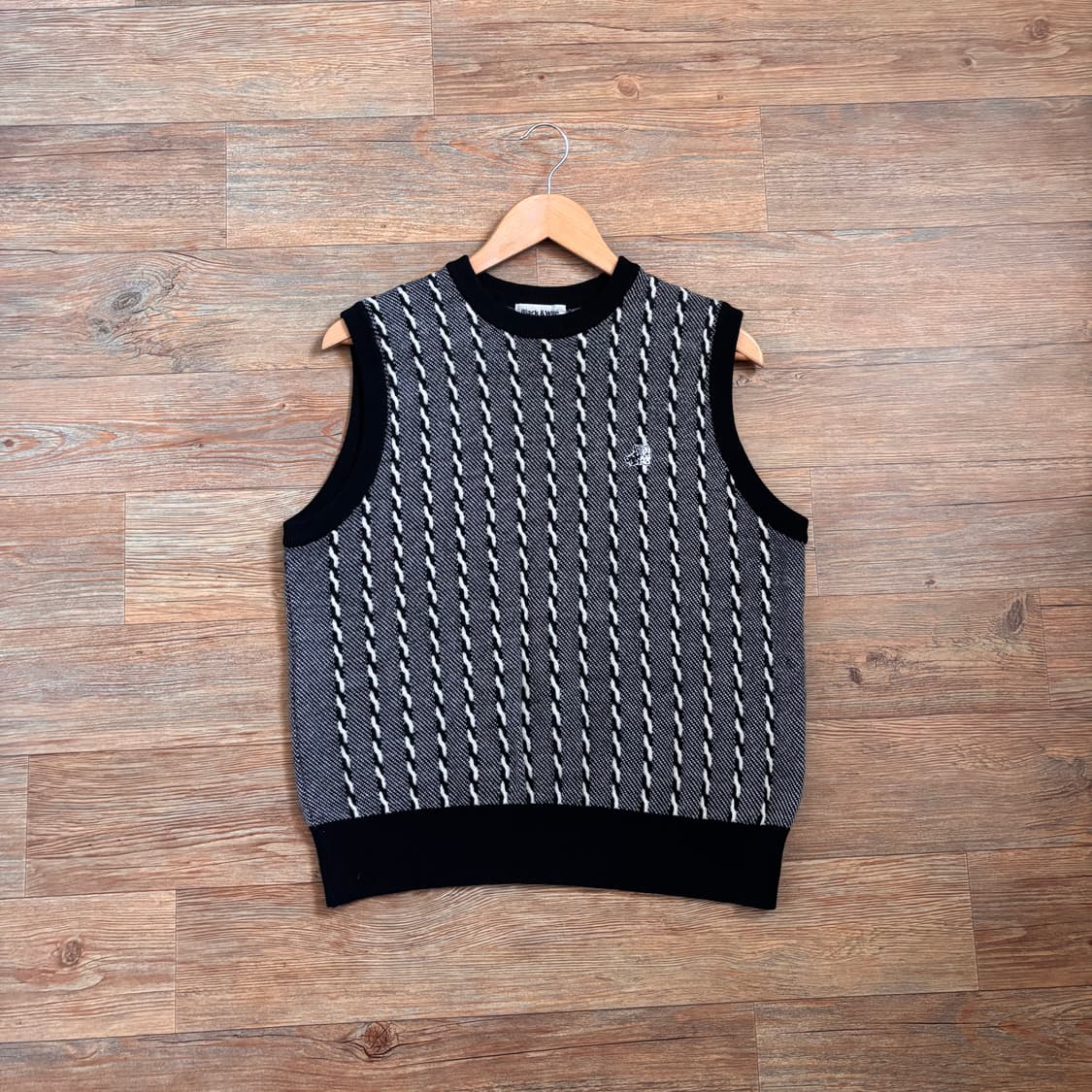 블랙앤화이트 골프 여성 L 니트 베스트 조끼 일본 수입 정품  상품이미지2