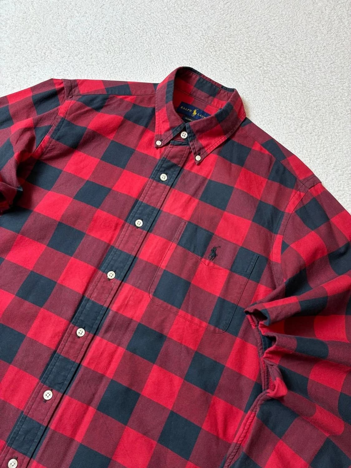 폴로 랄프로렌 깅엄 체크 로고 옥스퍼드 셔츠 PN7240 상품이미지2