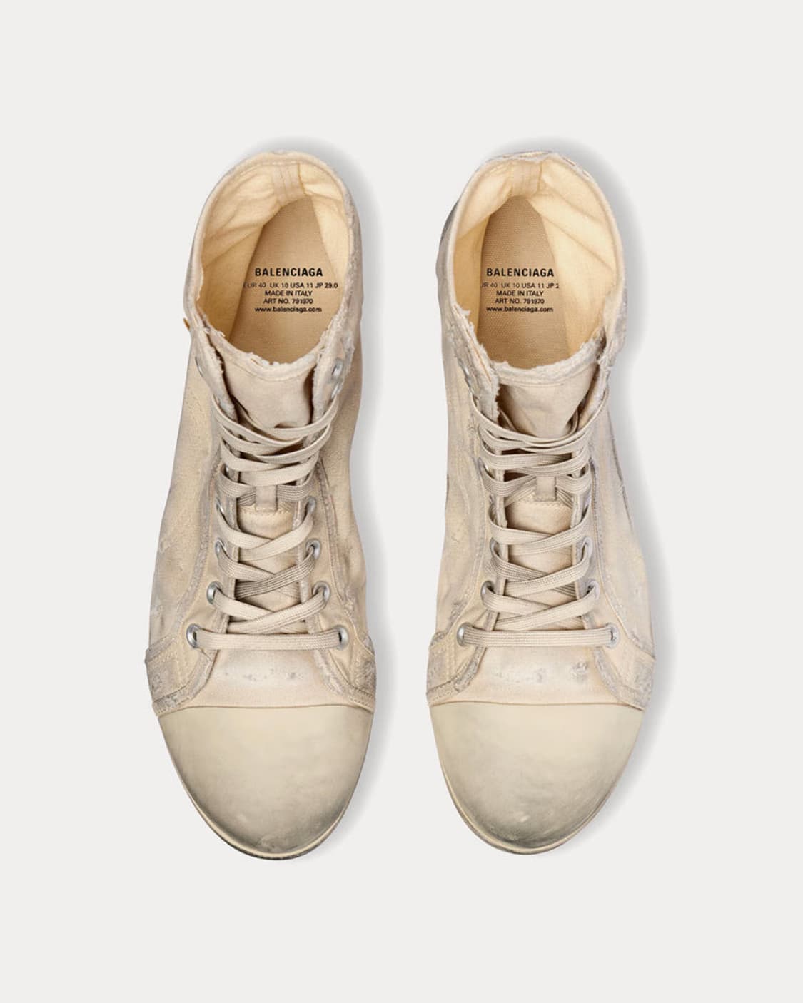 발렌시아가 파리 울트라 플랫 하이탑 스니커즈 화이트 44 상품이미지1