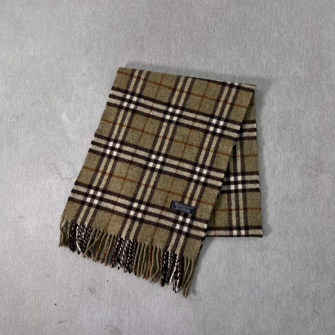 버버리 노바체크 램스울 그린 머플러 상품이미지1