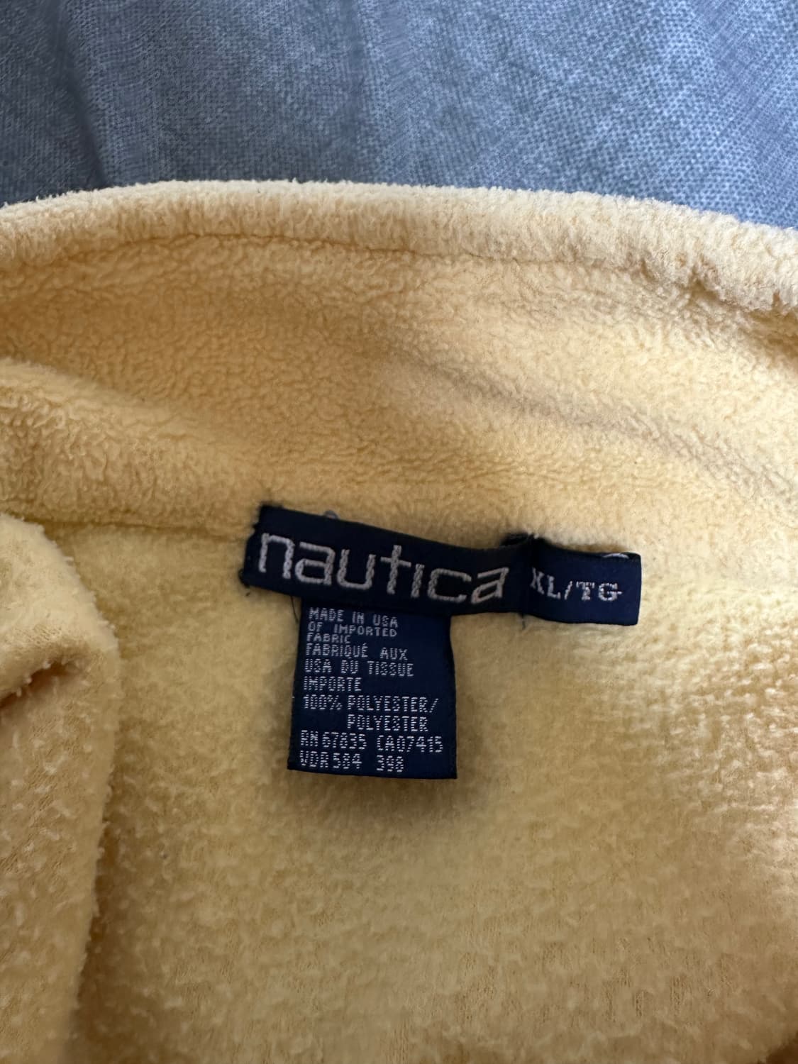 Made in usa 노티카 옐로우 하프집업 플리스 XL 상품이미지2