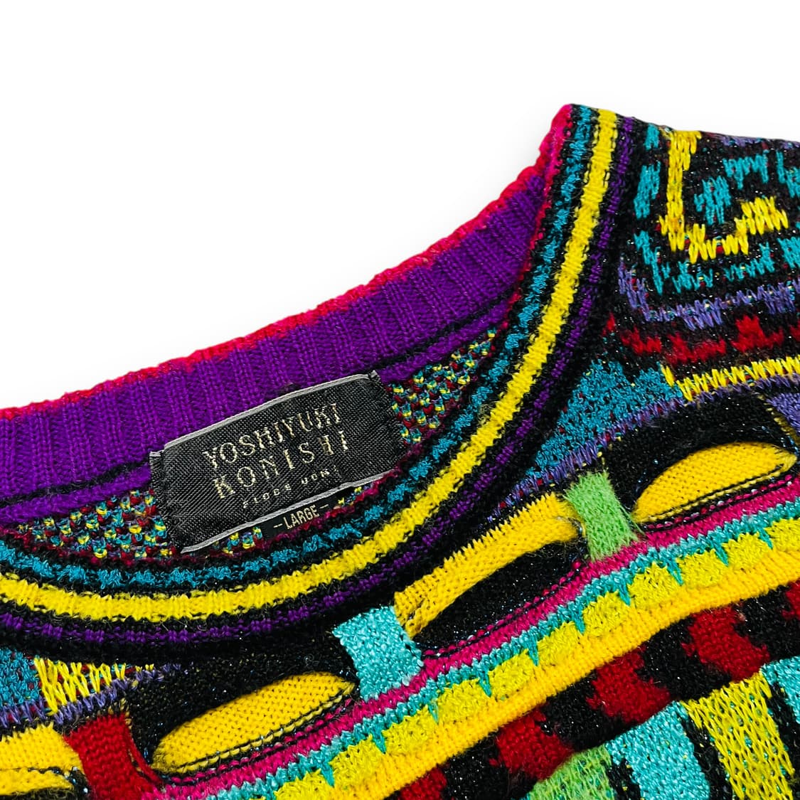 Yoshiyuki Konishi 90s Ethnic cable knit 상품이미지6