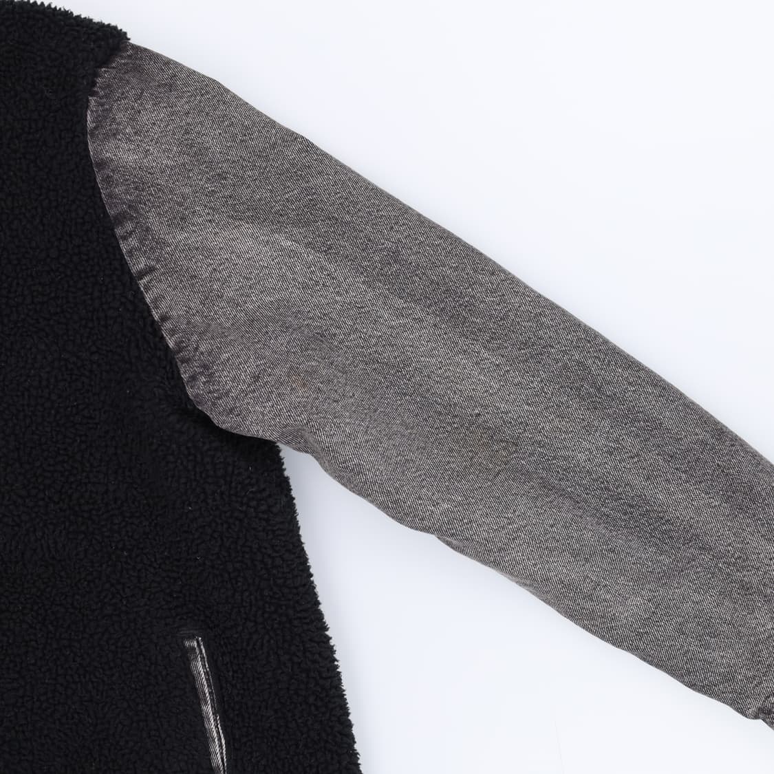 L 리바이스 그리즐리 쉐르파 트러커 데님 흑청 자켓 4184 상품이미지5