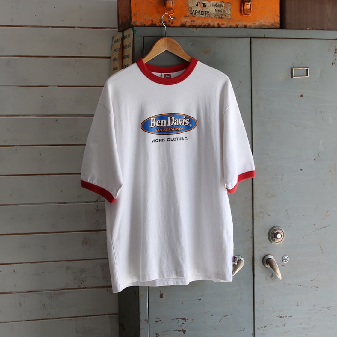 (착용컷) BEN DAVIS 오버사이즈 링거 티셔츠 (남성용 105)  상품이미지2