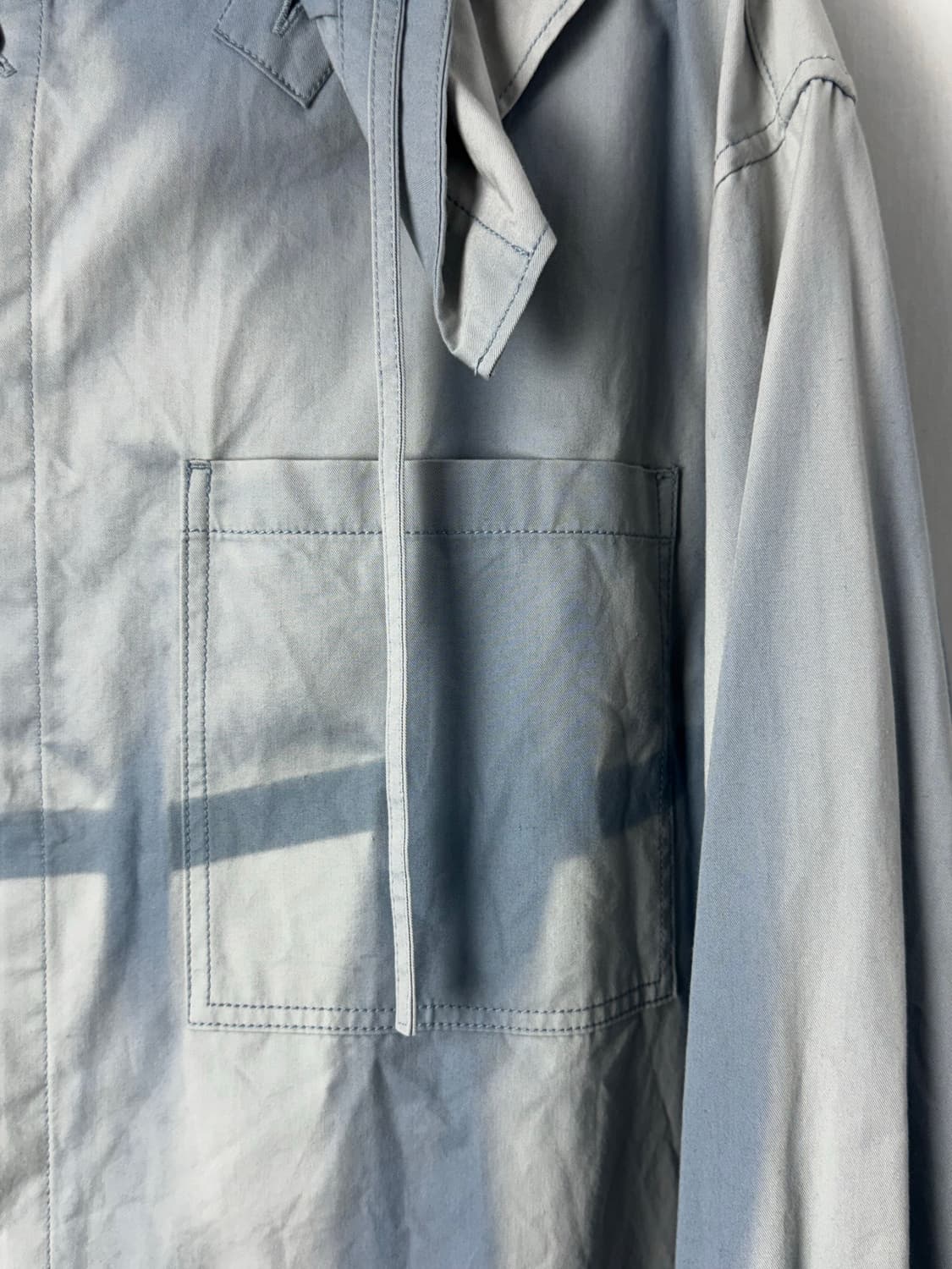 지용킴 블루 썬블리치 후드셔츠 상품이미지5