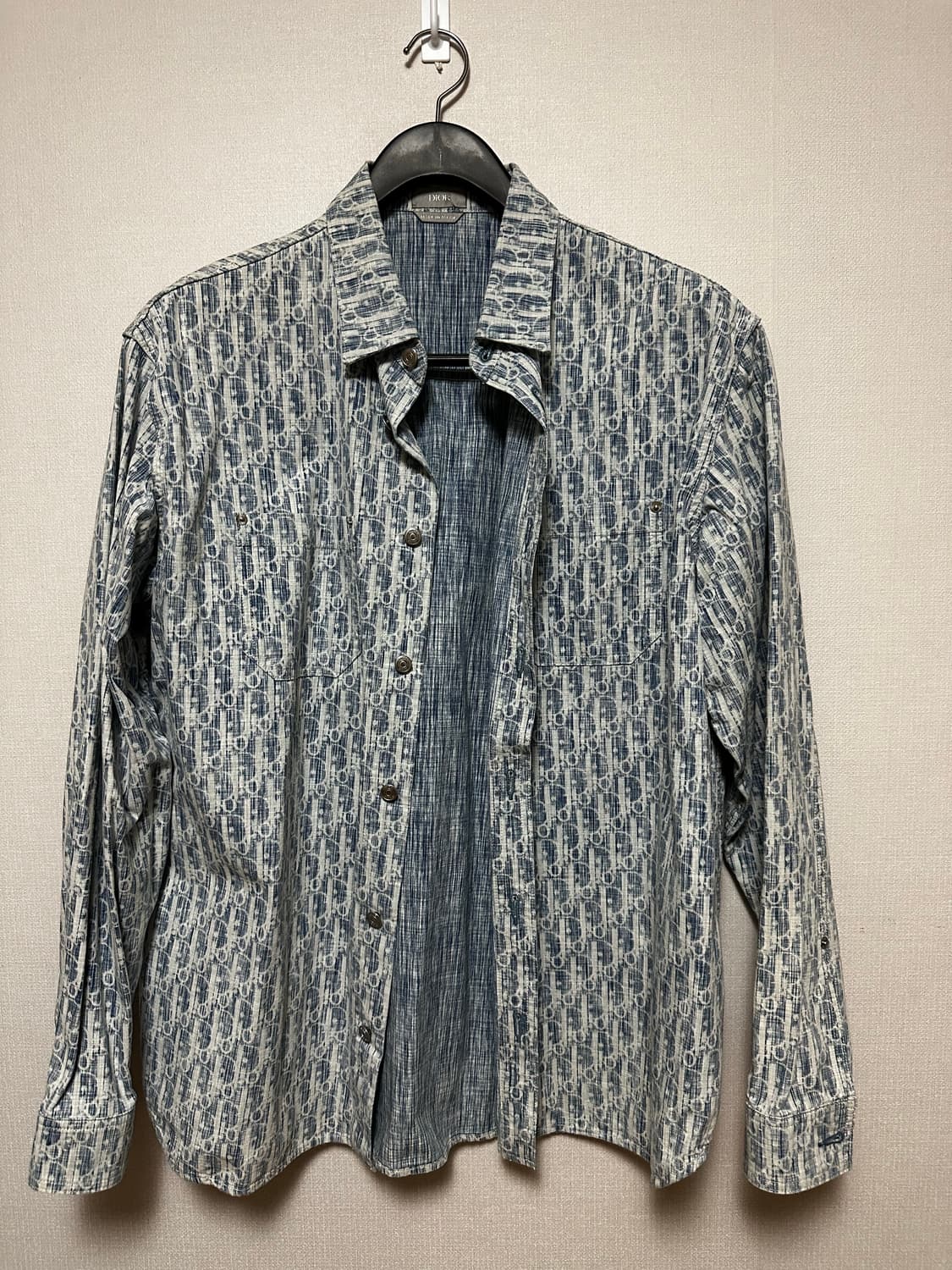 디올 오블리크 카스리 코튼 데님 오버셔츠 43사이즈( 새상품급 ) 상품이미지2