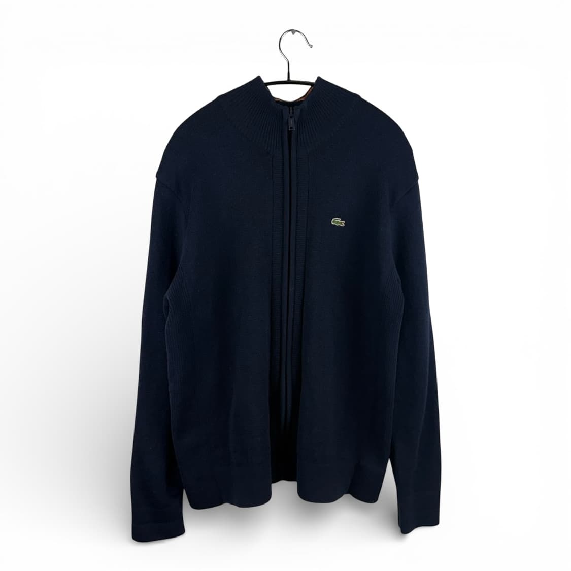 5) 라코스테 울 니트 집업 네이비 상품이미지1