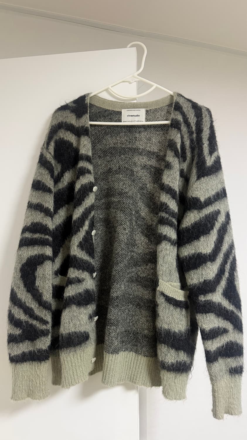 비바스튜디오 얼룩말 패턴 가디건 M 상품이미지1