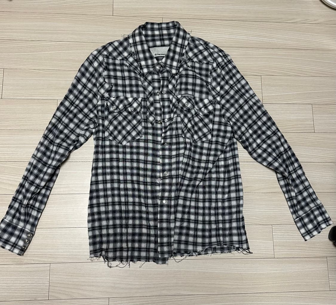 WESTERN CHECK SHIRTS BLACK 상품이미지2