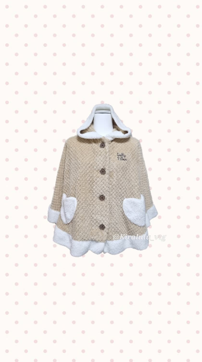 쿠키맛 니트 케이프. 라떼갸루 엑시즈팜 잉그니 리즈리사  상품이미지1