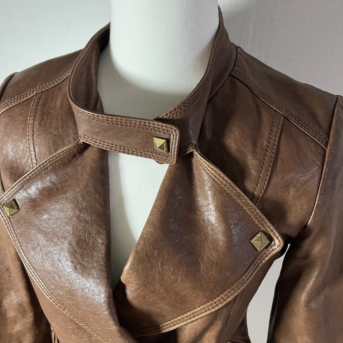 Leather . 스터드 램스킨 자켓 상품이미지4