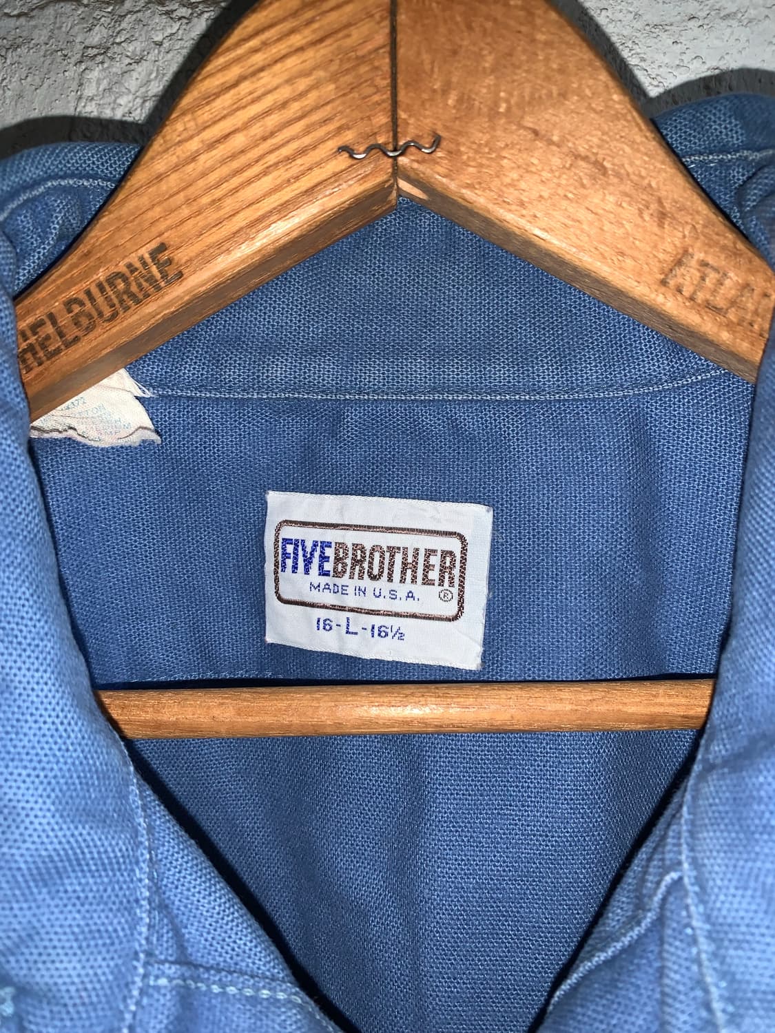 90년대 파이브 브라더 몰스킨 워크 셔츠  상품이미지3