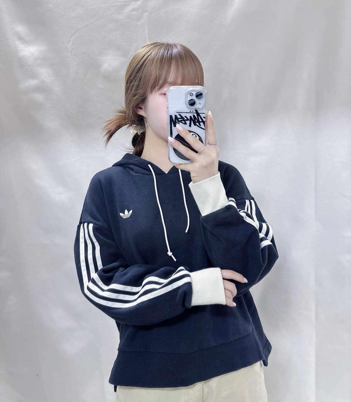 아디다스 빅로고 오버핏 후드  상품이미지2