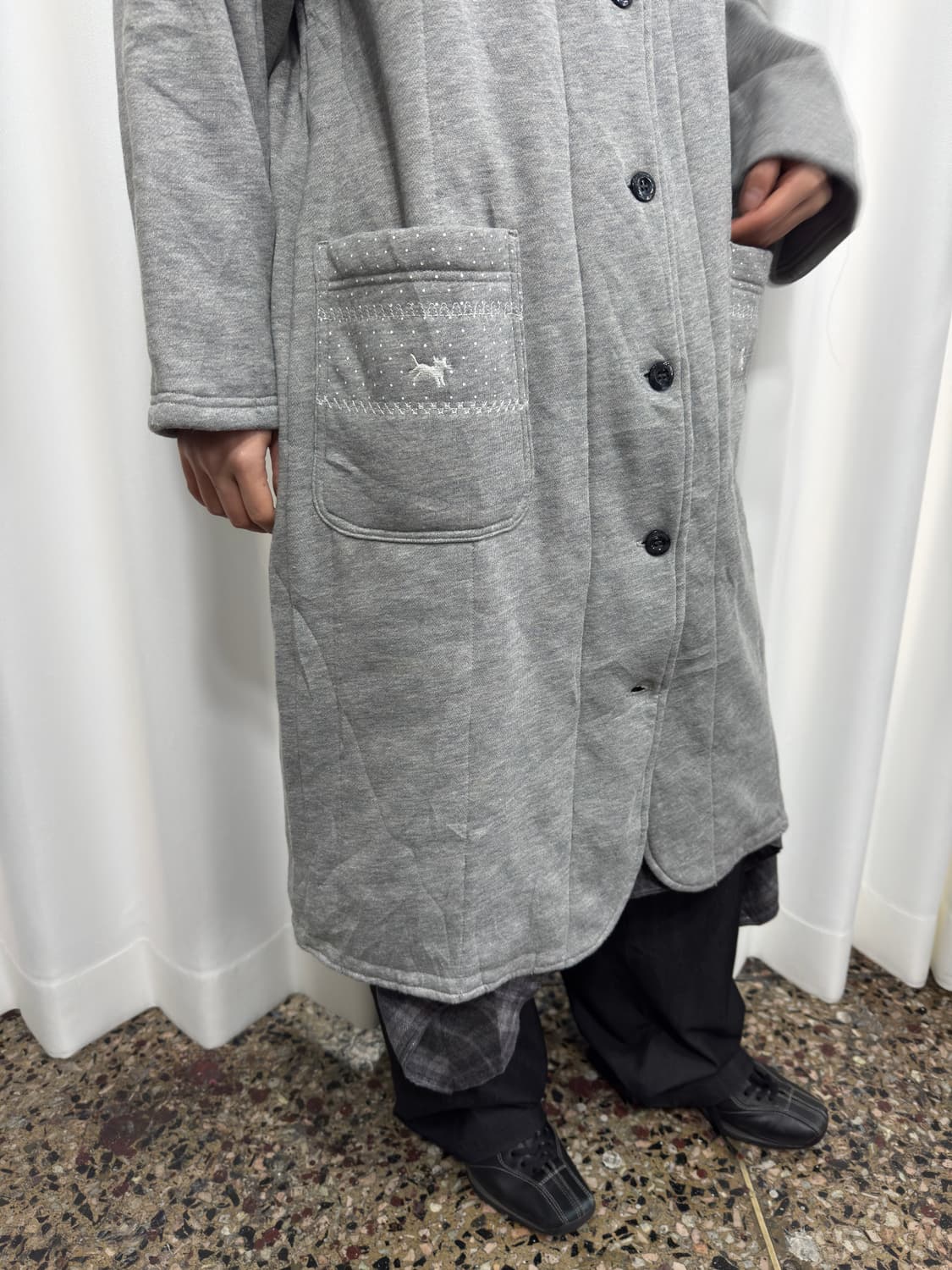 gray mori neko pocket coat 상품이미지4