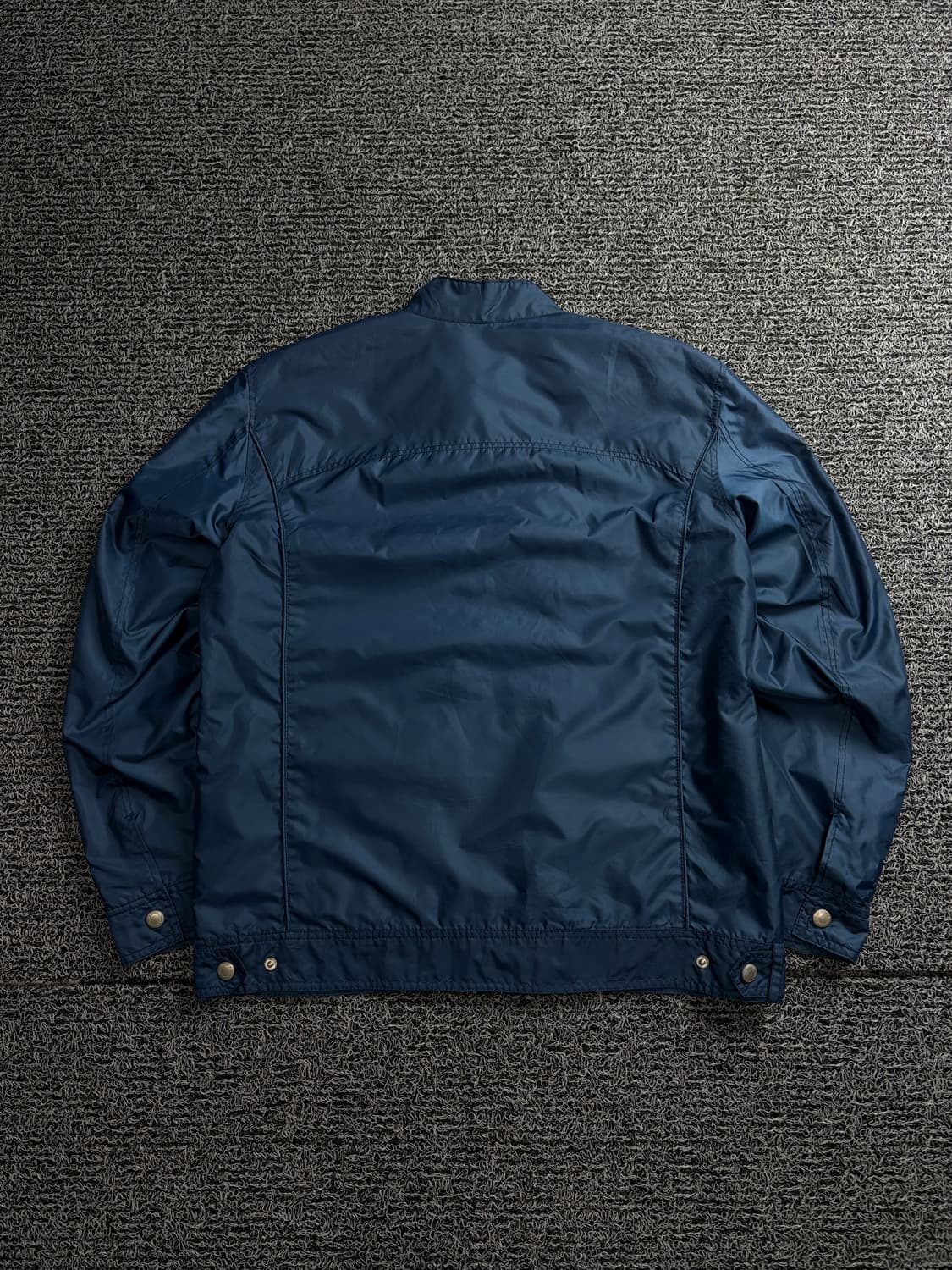 에드윈 나일론 블루 메탈 디테일 바이커 자켓 1502 상품이미지5