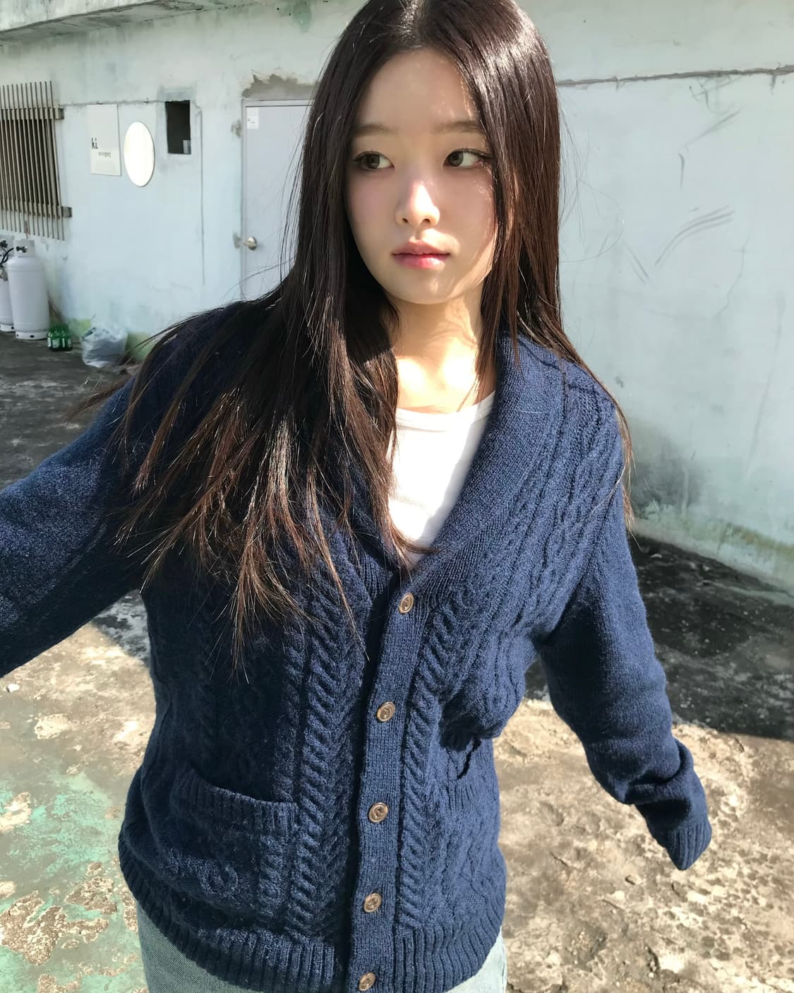 네이비 니트 가디건  상품이미지1