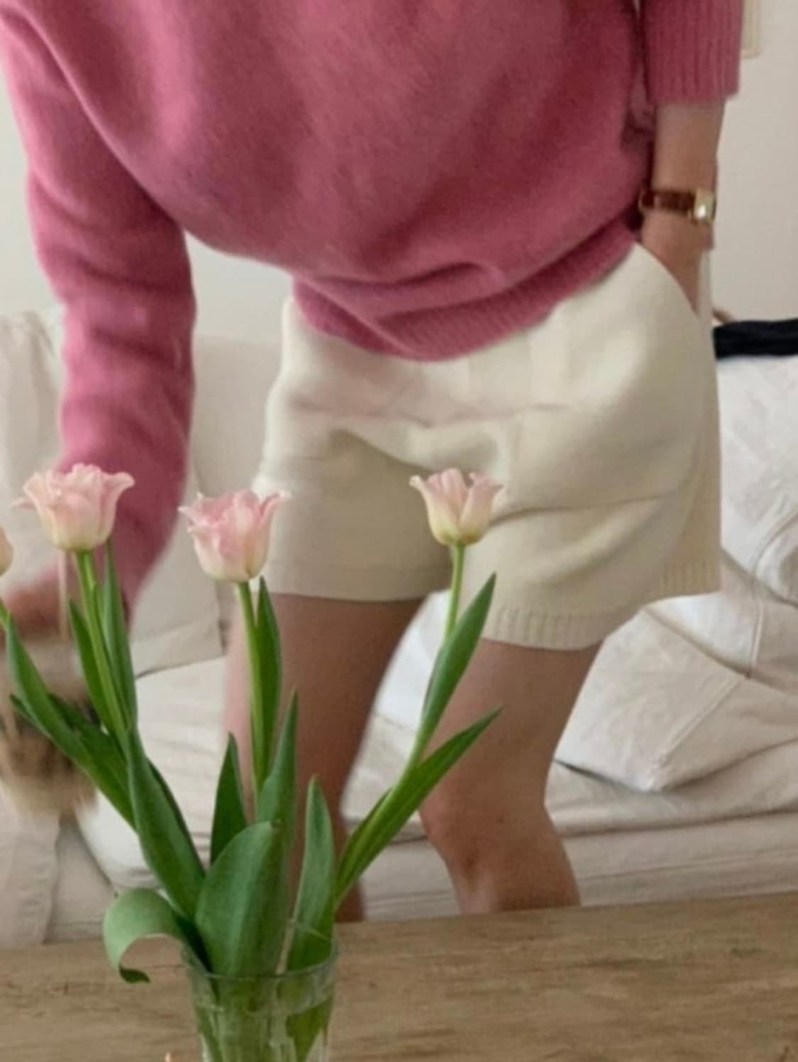 모네 그레이프 핑크니트 상품이미지2