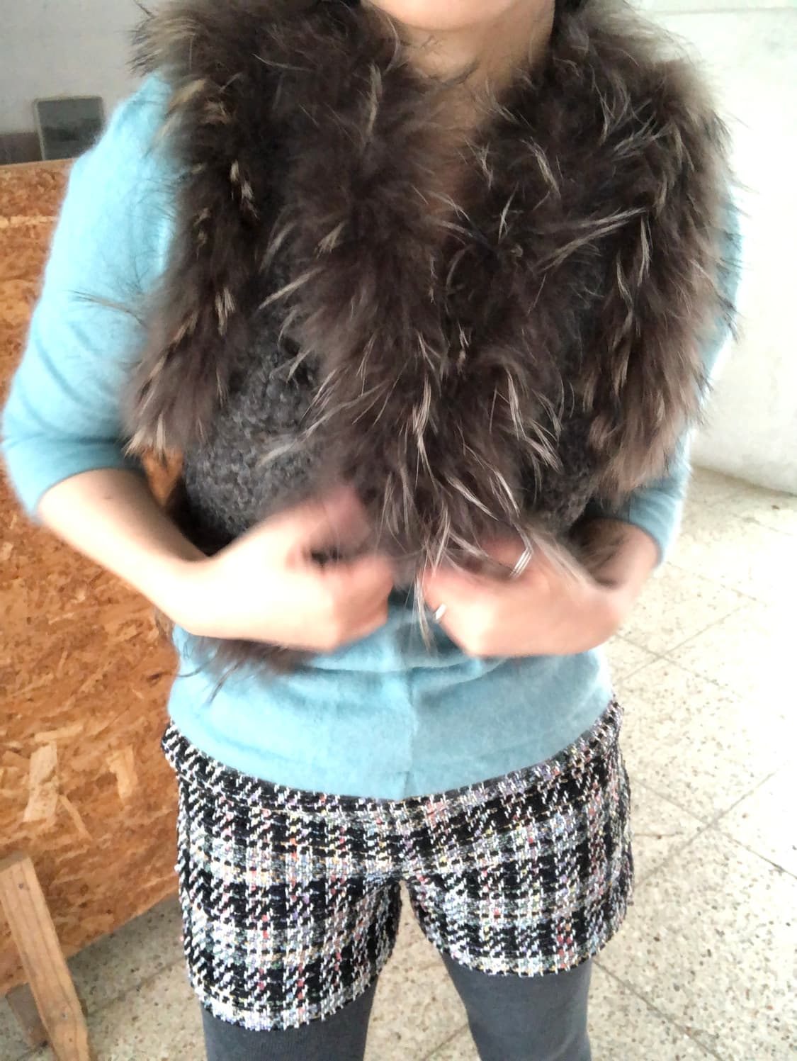 fur knit vest 상품이미지1