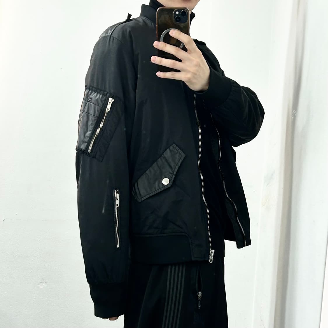 디젤 멀티지퍼 나일론 봄버 자켓 상품이미지4