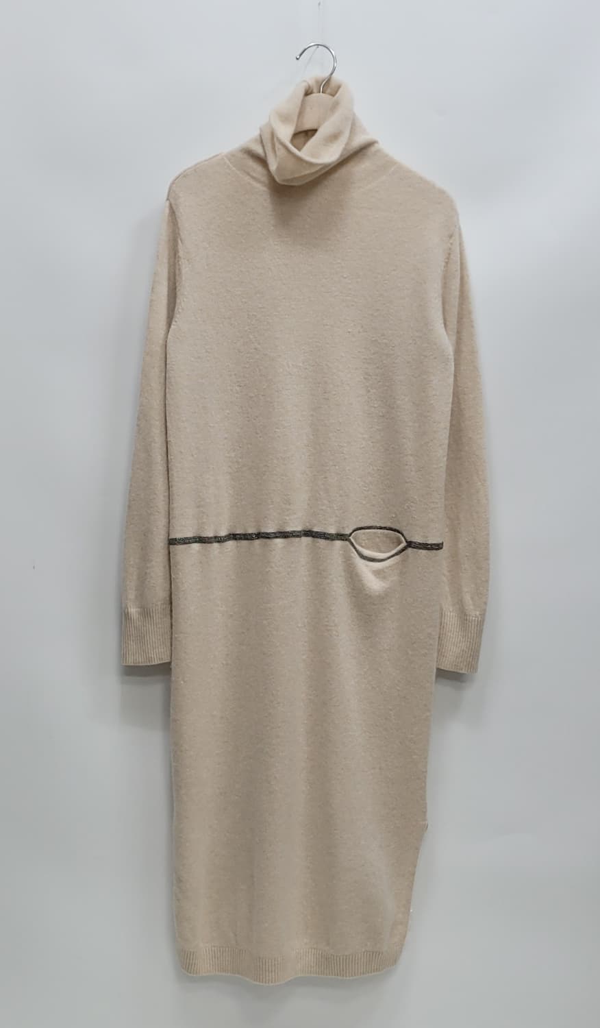 캐시미어 100% 터틀넥 니트 원피스 / 여 M 아이보리
 상품이미지1