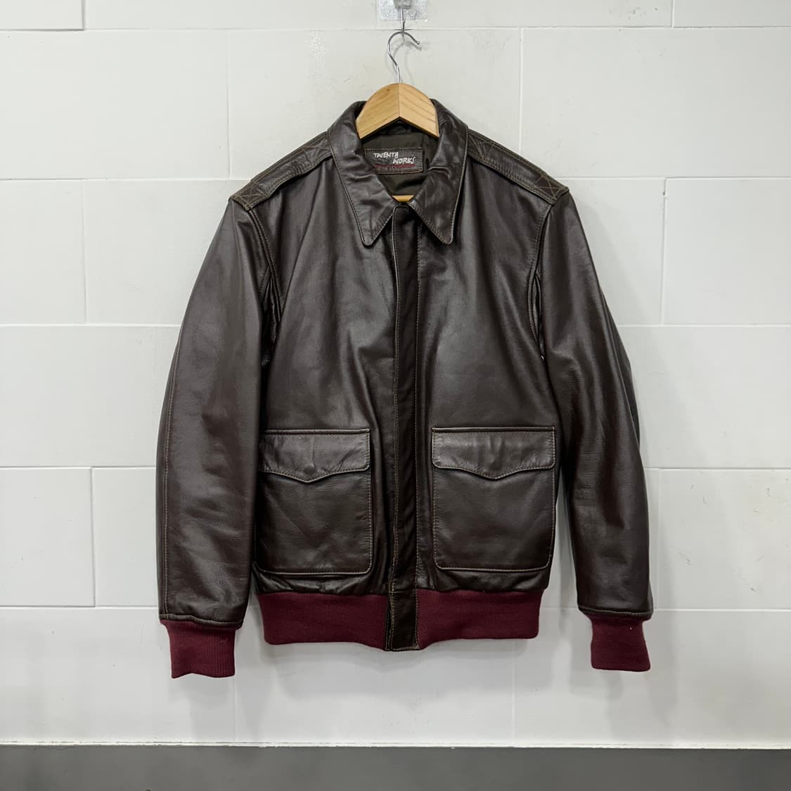 일본 Twnty works A-2 플라이트 가죽자켓 상품이미지1