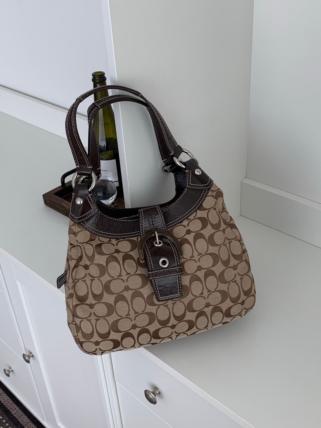Coach Buckle Shoulder Bag Brown 🤎💼 상품이미지1