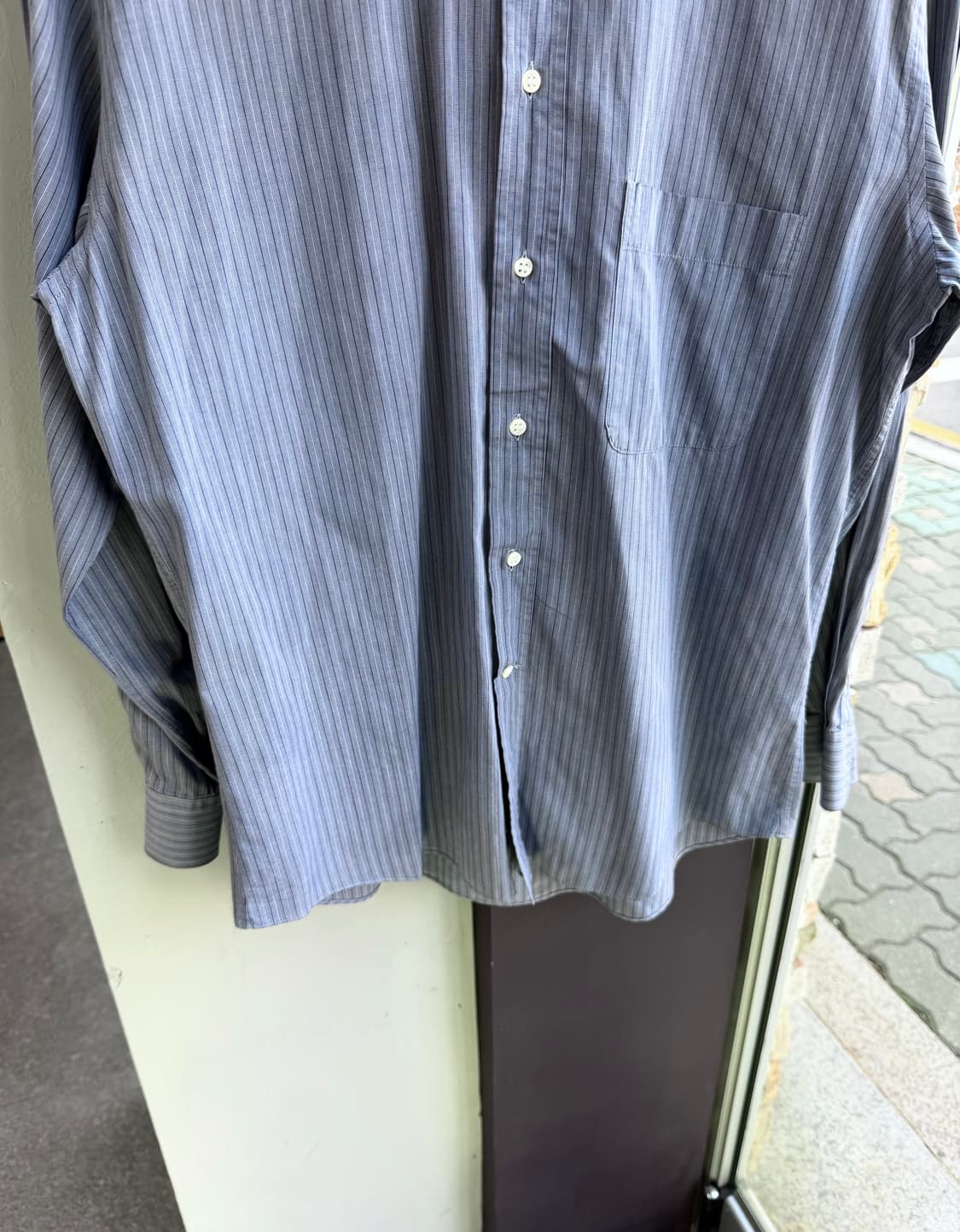 100~105/ 에르메네질도 제냐 스트라이프 코튼 셔츠 상품이미지4