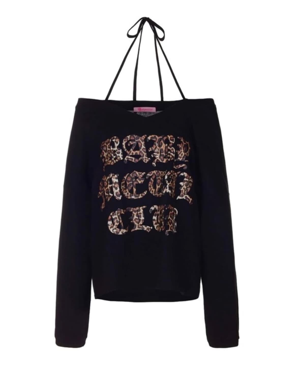 베이비메탈클럽 레오파드 로고 스트링 티 상품이미지1